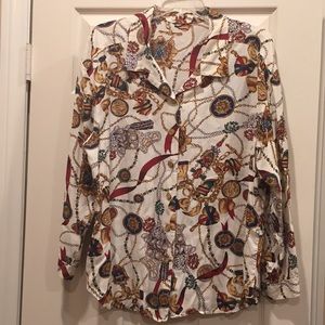 Norton McNaughton long-sleeved print blouse